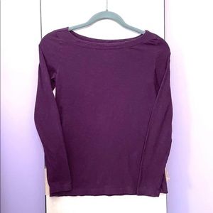 Loft Dark Purple Long Sleeve Shirt
